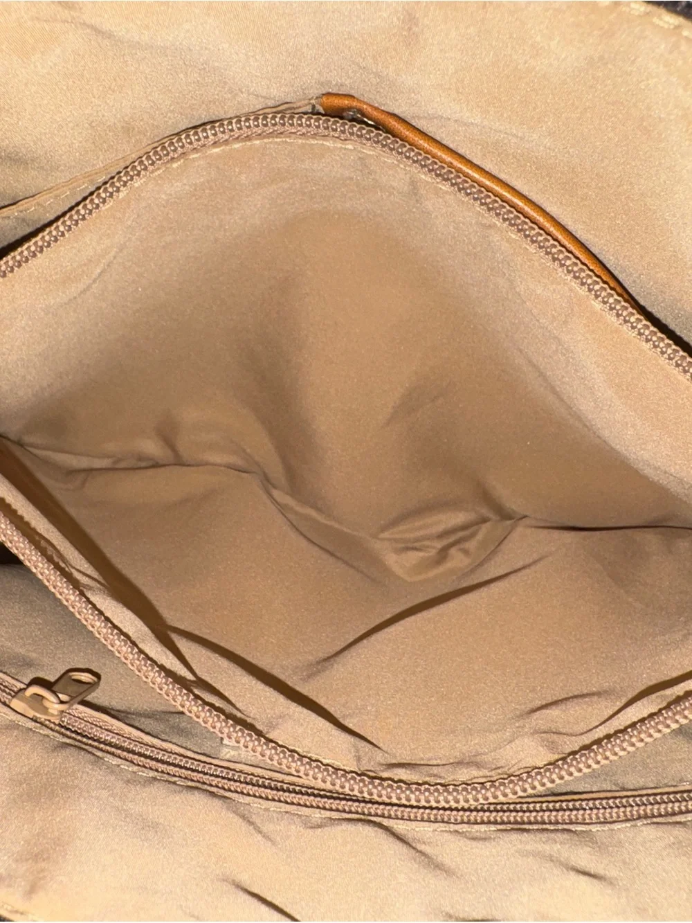 Giani Bernini Monogram Block Signature Dome Satchel Crossbody Bag Purse CLEAN